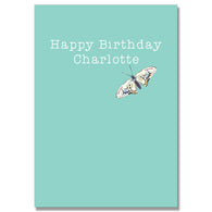 Personalised Butterfly Birthday Card